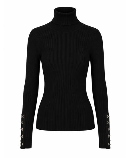 Hook Detailed Rib Turtleneck 【ラスト1点】