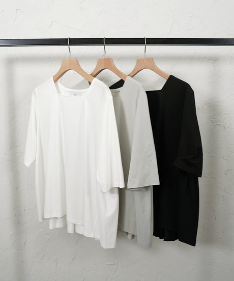 Square neck back gathered TOPS