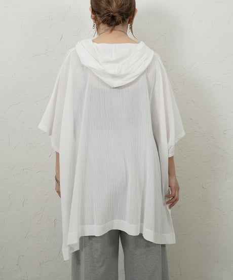 Sheer mesh poncho TOPS【ラスト1点】