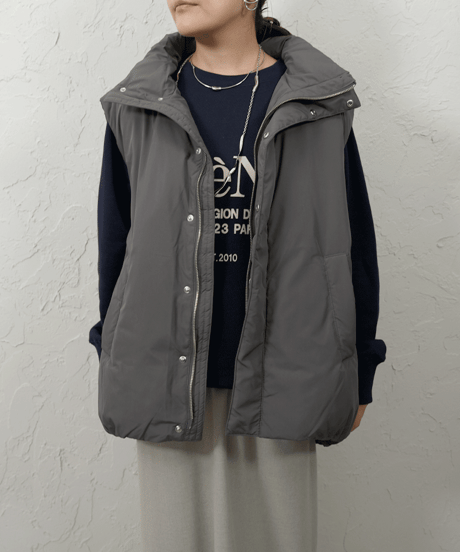 2way hoodie  down vest