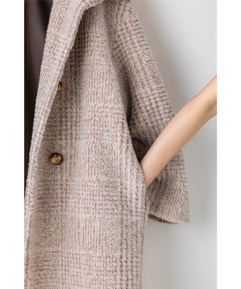 Lallia Mu】 ご予約 ビッグカラーチェックコート | select shop Liren