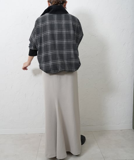 Stretch georgette back flare skirt ラスト1点