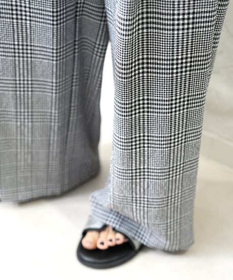 【YENN】　ご予約　再販　PLAID TUCK EASY PT