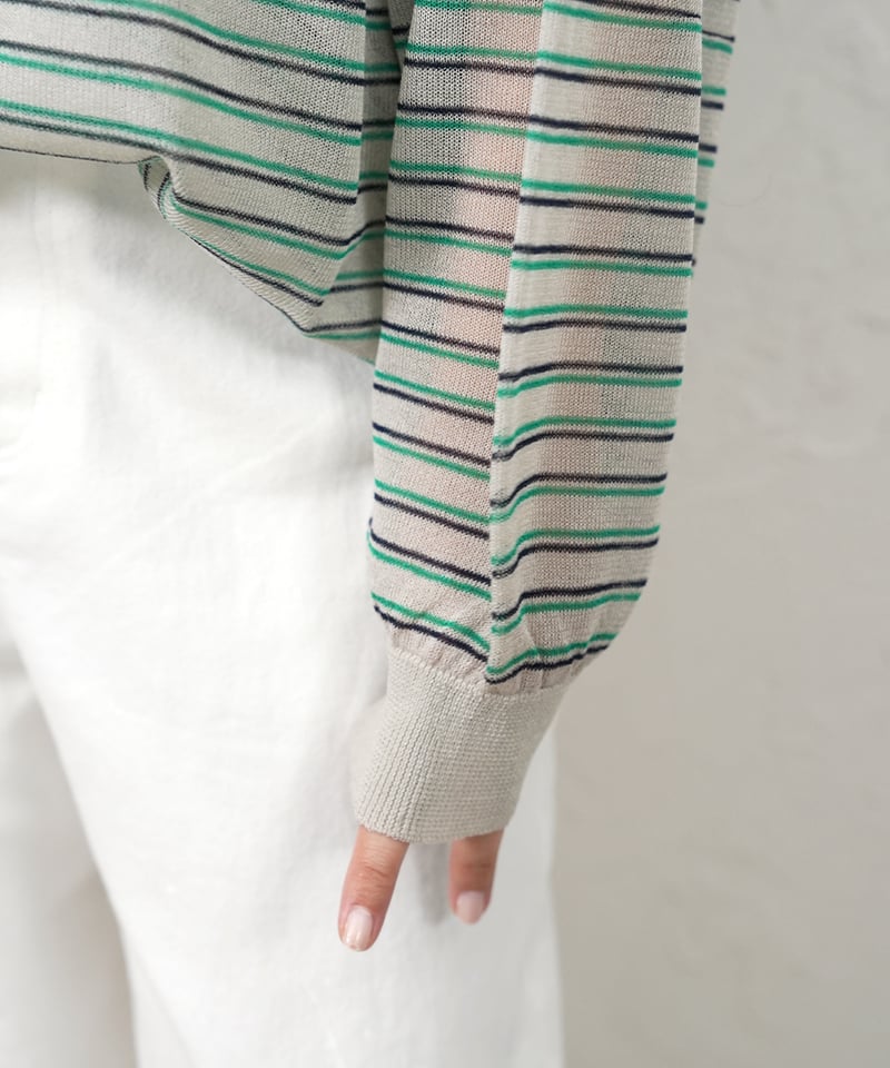 Sheer border knit【ラスト2点】 | select shop Liren