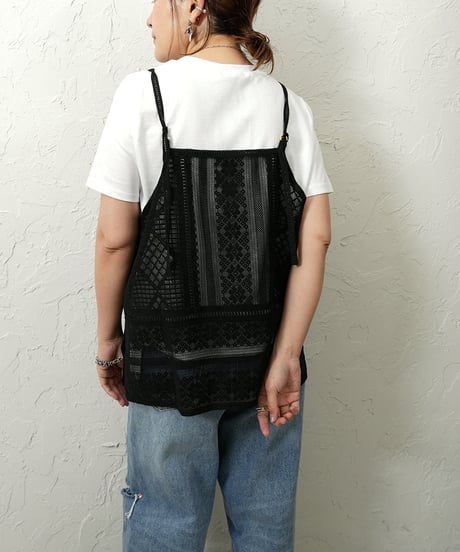 Patchwork race cami
