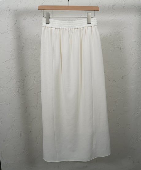 Linen blend soft flare skirt