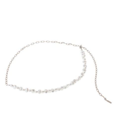 再販　Pearl linked chain necklace ラスト1点！