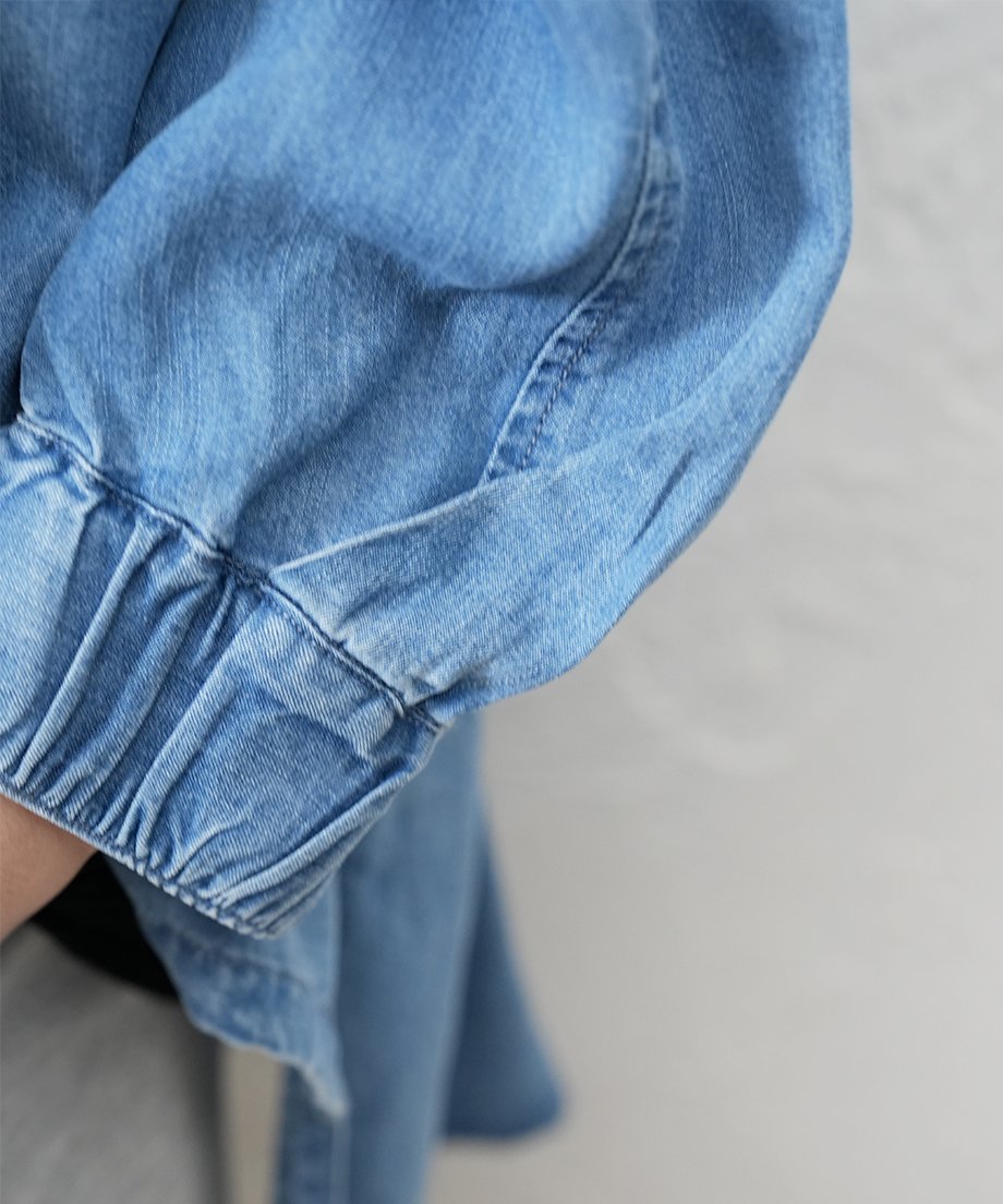 Tencel denim drawstring hem shirt | select shop