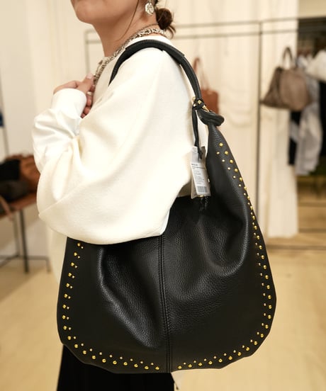 【MARLON】　  DOLLARO　studs leather　tote　bag 6103