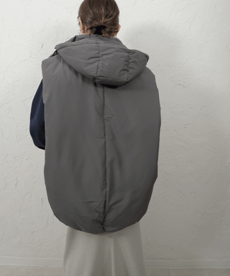 2way hoodie  down vest