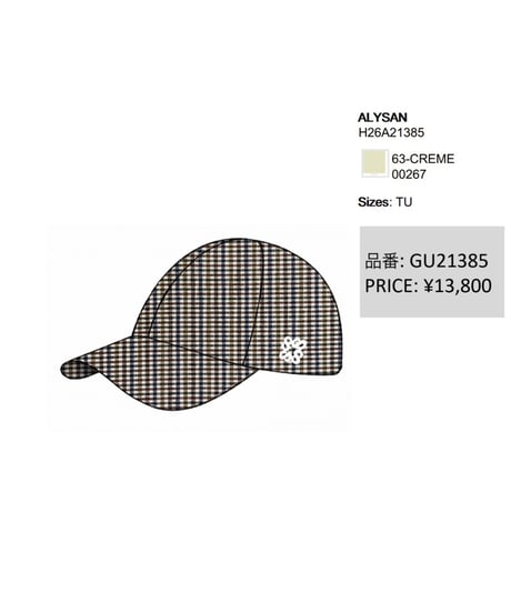 【SUNCOO】ご予約  Plaid cap