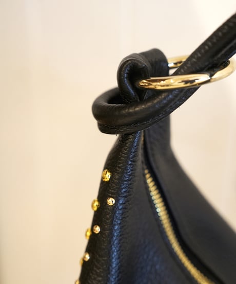 【MARLON】　  DOLLARO　studs leather　tote　bag 6103