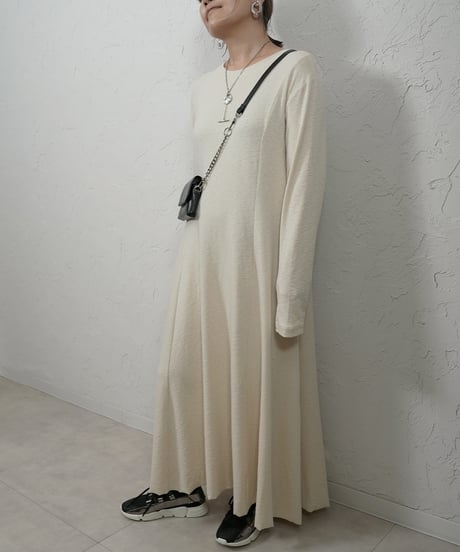 SLUB FLARE DRESS