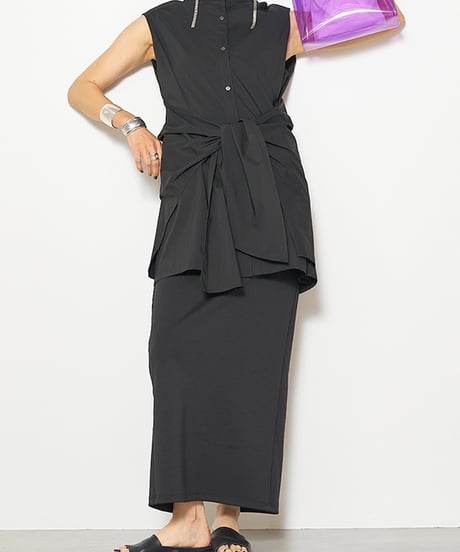【YENN】　ご予約  再再再販　ADJUST SLIT SKIRT