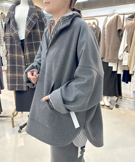 zip up poncho pullover