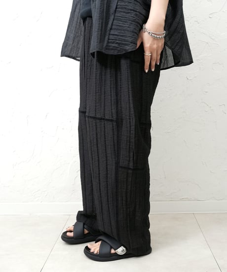 Tencel linen race stripe pants 追加！