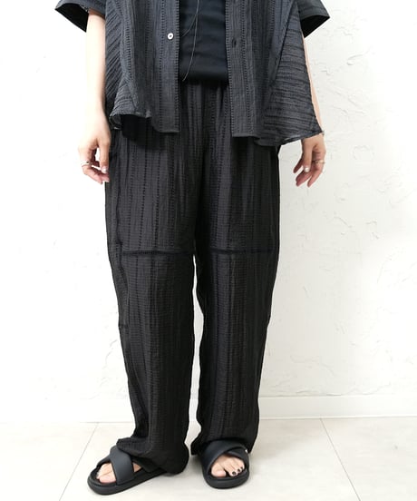 Tencel linen race stripe pants 追加！