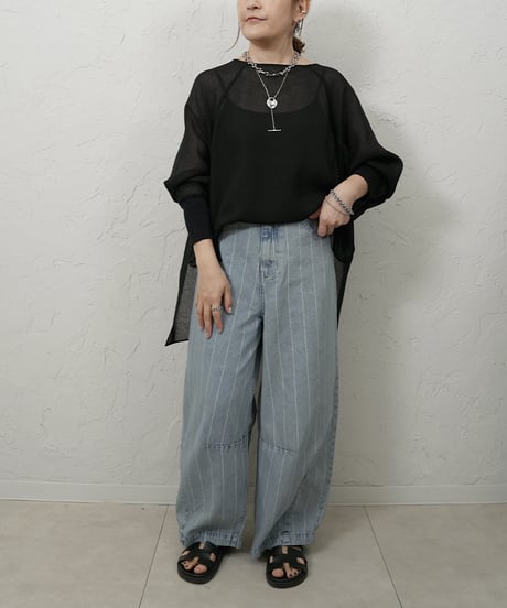 Raglan sleeve loose tops【blackラスト1点】
