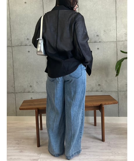 【ROSIEE】　ご予約  テンセルデニムタックパンツ