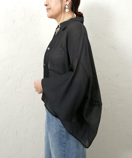 Mesh shirt【White,beigeラスト1点】