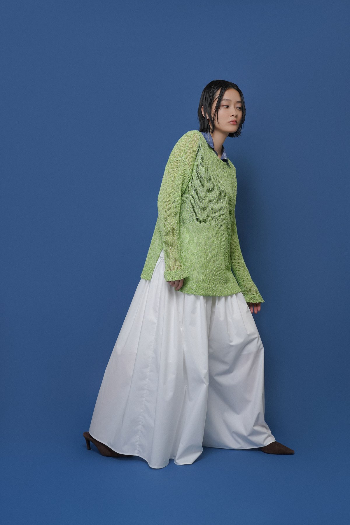 CYAN tokyo】 ご予約 ネップメッシュニットTOPS | select shop