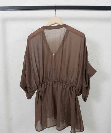 ZIP sheer flare cardigan