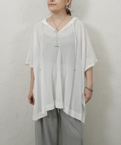 Sheer mesh poncho TOPS【ラスト1点】