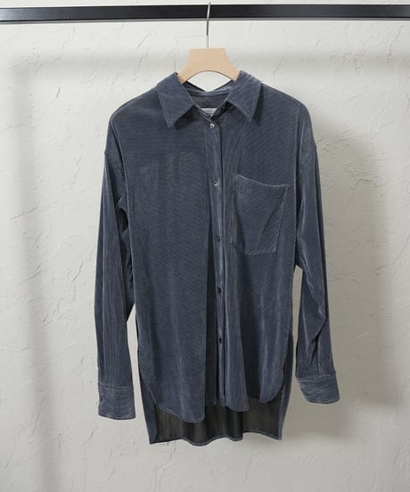 Sheer flocky stripe shirt 残り僅か！