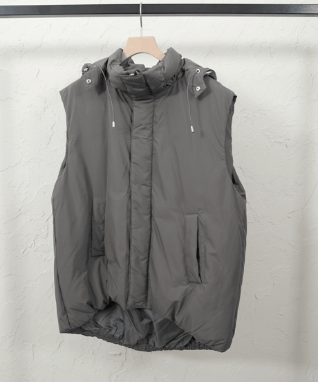 2way hoodie  down vest