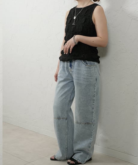 TUCK BELT DENIM PT【ラスト1点】
