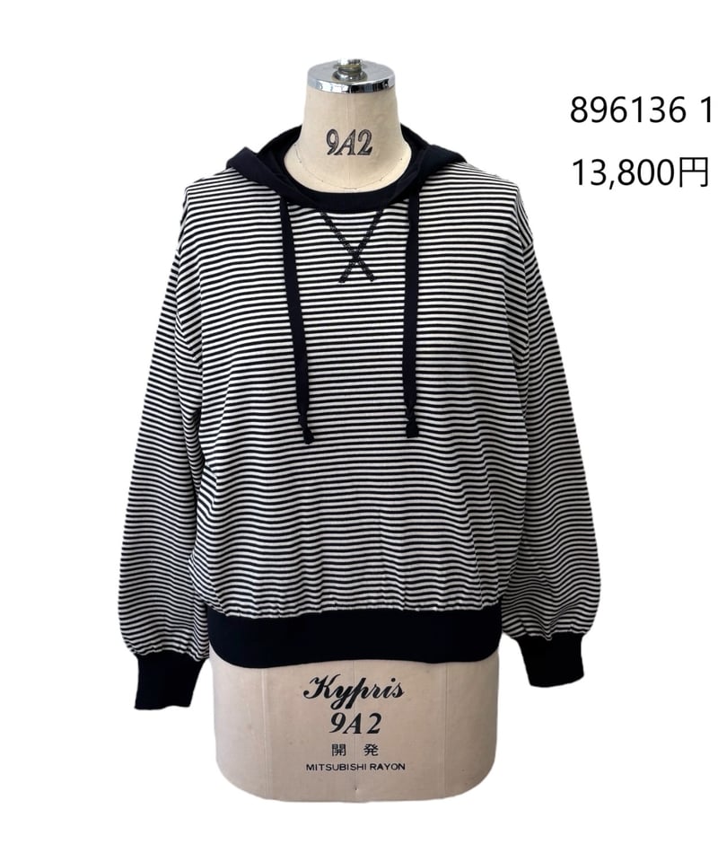 ayane】 ご予約 数量限定 ボーダーフーディニット | select shop