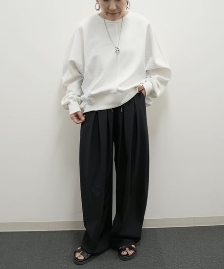 Stretch  nylon tuckpants　【ラスト1点】