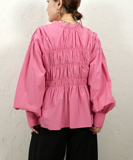 Cotton shirring blouse【残り僅か！】