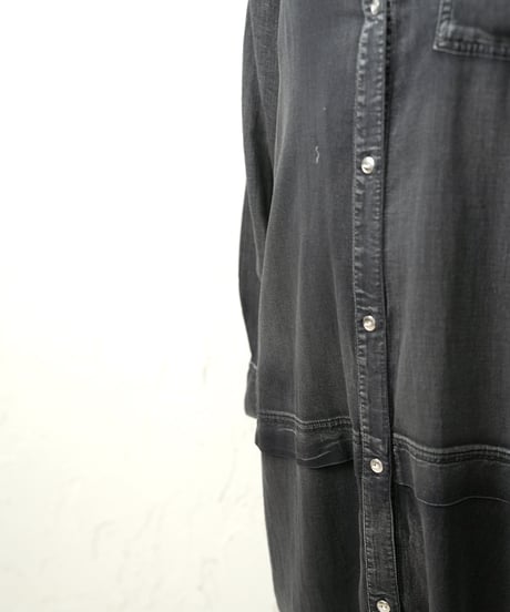 Sheer denim one-piece【blackラスト1点】