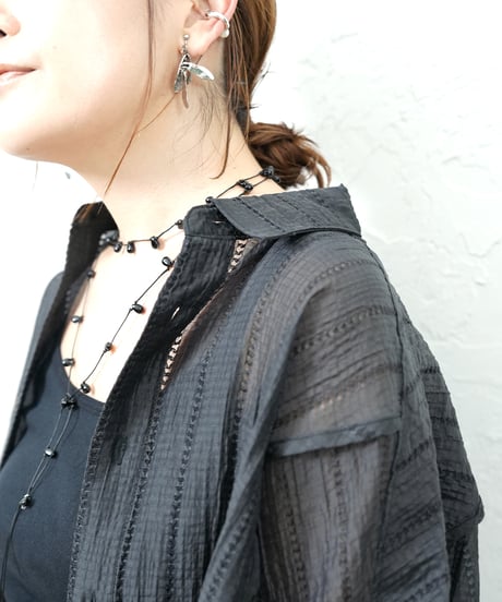 Tencel line rase stripe shirt【ラスト1点】