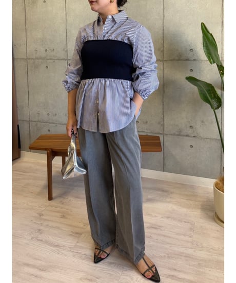 【ROSIEE】　ご予約  テンセルデニムタックパンツ