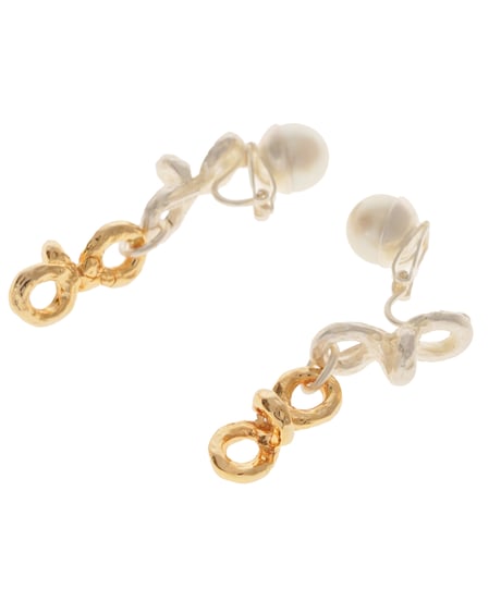 【Sea'ds mara】　  Knot hoop earrings