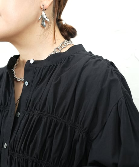 Cotton shirring blouse【残り僅か！】