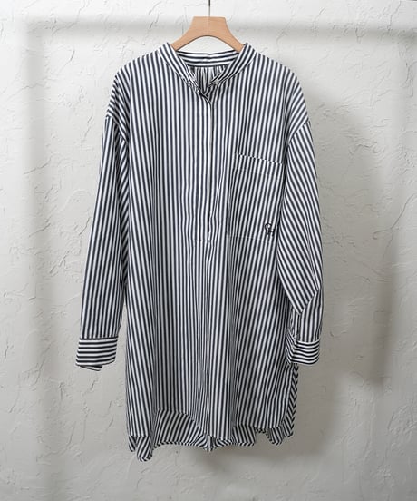 Stripe　skipper　long shirt