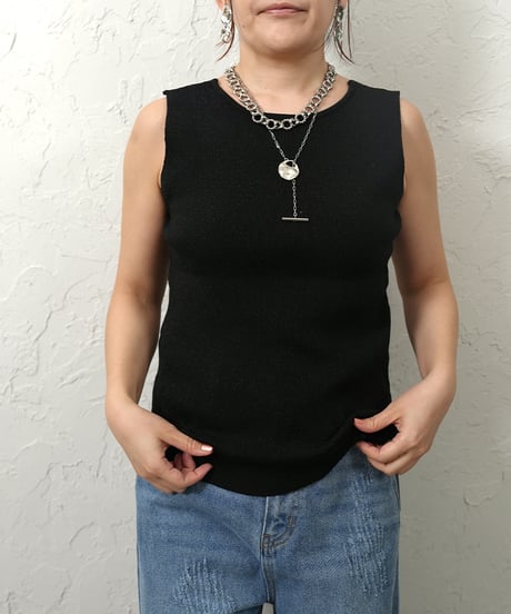 Glitter　2way knit tank