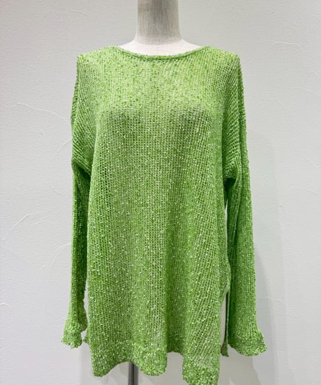 ネップメッシュニットTOPS