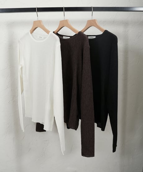 Karl Mayer　boat neck pullover【white,blackラスト2点】