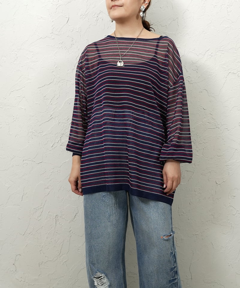 Sheer border knit【ラスト2点】 | select shop Liren