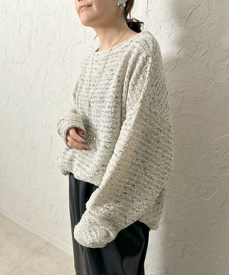 MIX nep yarn pullover