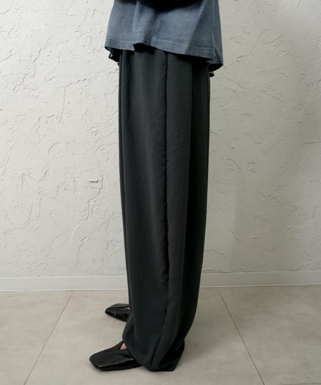 Stretch chiffon volume pants