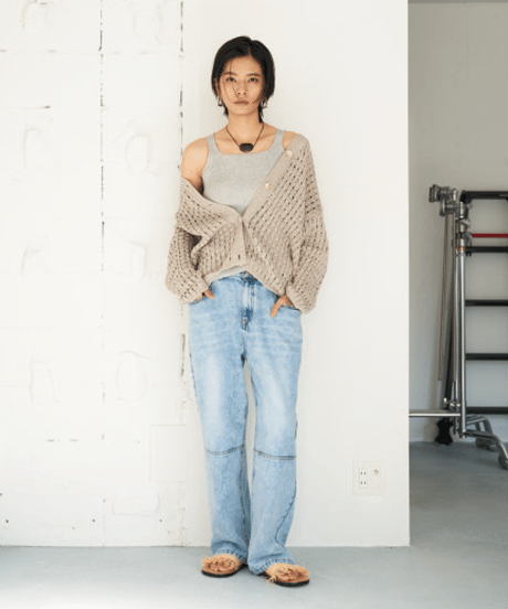 TUCK BELT DENIM PT【ラスト1点】