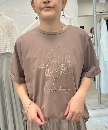【ROSIEE】ご予約 女の子柄コード刺繍Ｔシャツ