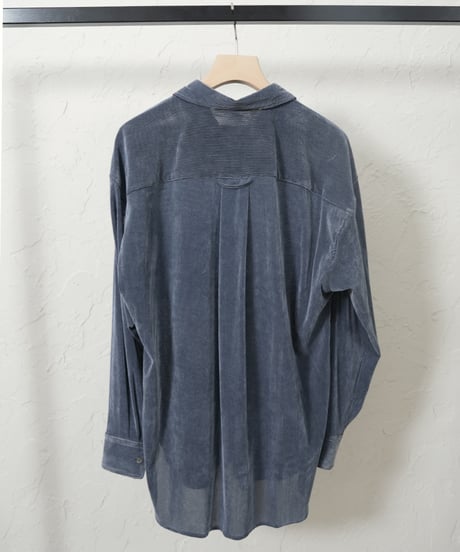 Sheer flocky stripe shirt 残り僅か！