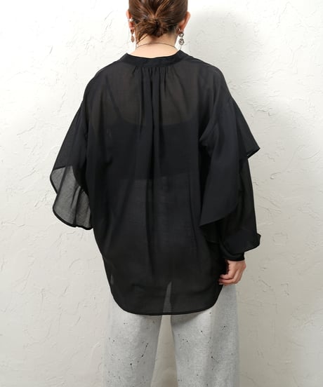 Sleeve frill  blouse【whiteラスト1点】