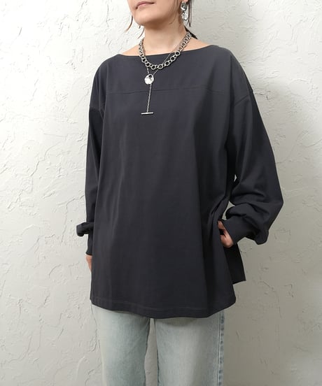 Boat neck　long tee